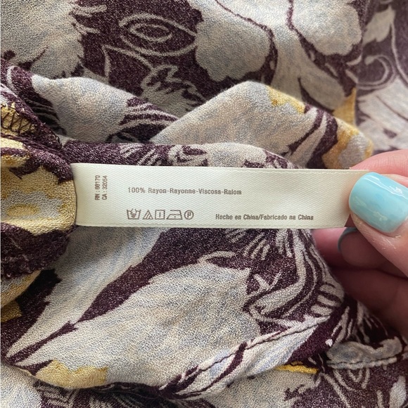 Free People Intimately Purple Yellow Floral Print Wildest Dream Slip Dress XS - Picture 16 of 16